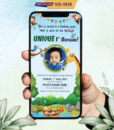 Jungle Theme Birthday Party Invitation Card