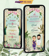 Kerala Wedding Invitation Card | VG-1334