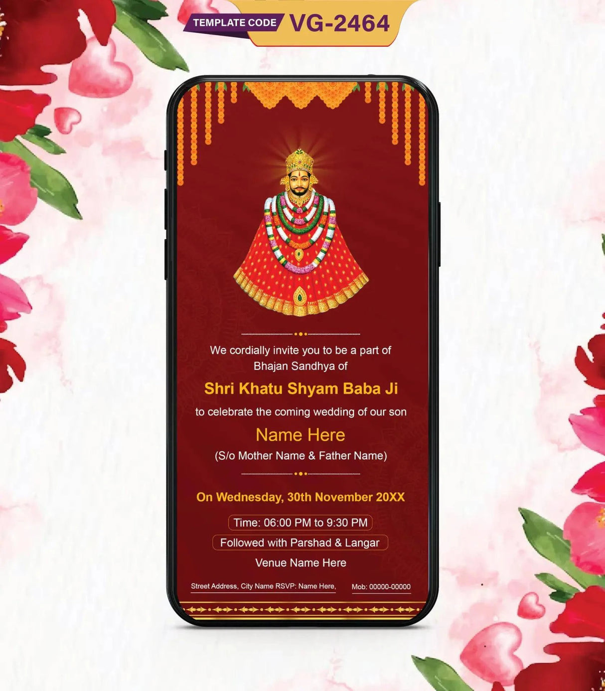 Khatu Shyam Baba Kirtan Invitation