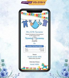 Kids Naming Ceremony Video Invitation