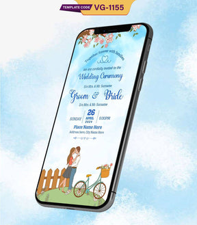 Kissing Couple Wedding Invitation eCard