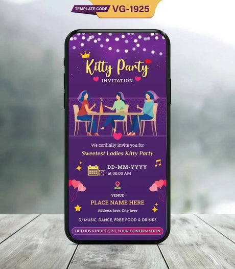 Kitty Party Invitation Card 