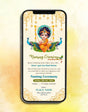 Krishna Theme Naming Ceremony Invite Card