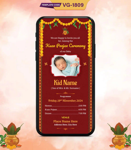 Kua Pujan E Invitation | VG-1809