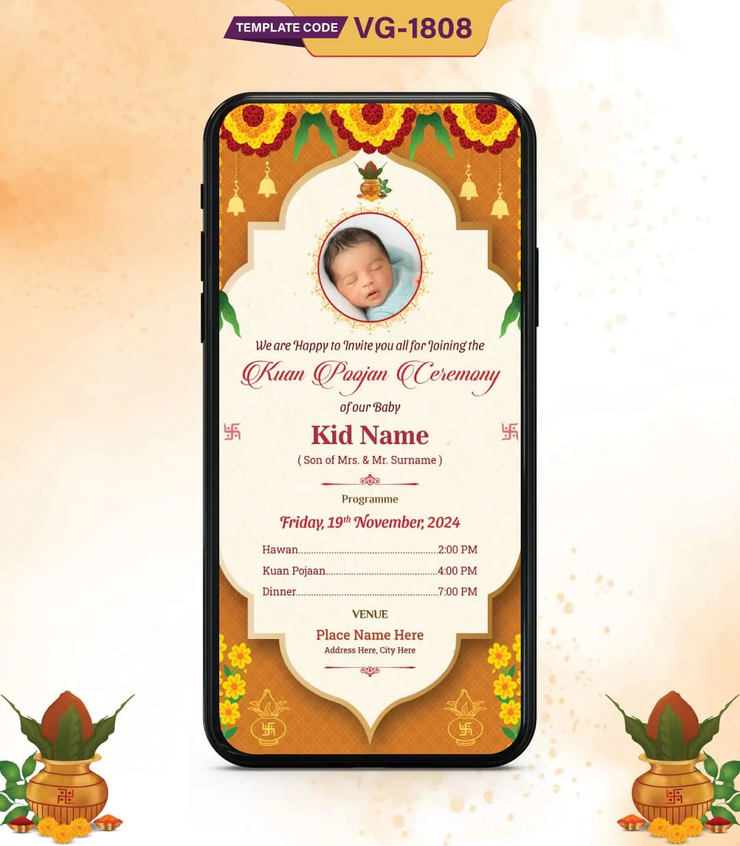 Kua Pujan Invitation | VG-1808