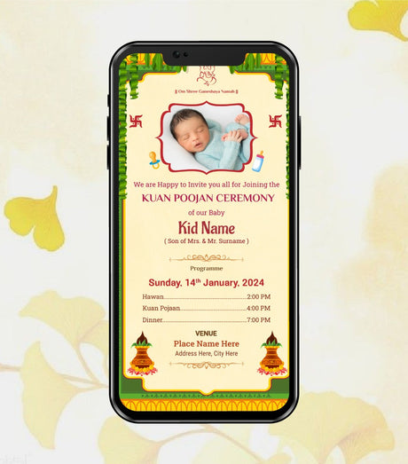 Kua Pujan Invitation Card