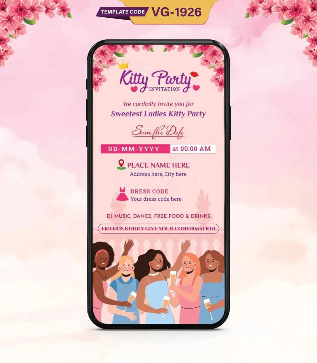 Ladies Kitty Party Invitation 