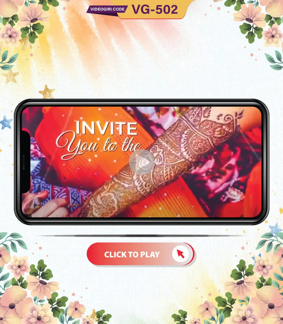 Ladies Sangeet Mehndi Ceremony Invitation Video | VG-502