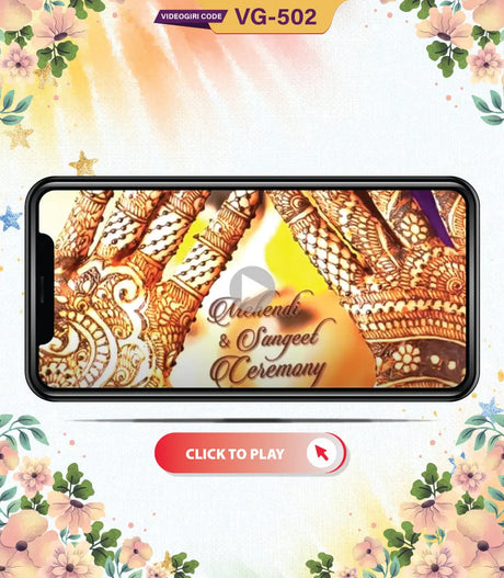 Ladies Sangeet Mehndi Ceremony Invitation Video | VG-502