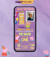 Little Piggy Birthday Party Invitation Card 