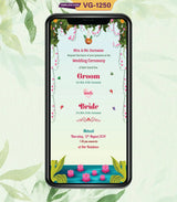 Little Radha Krishna Wedding Invitation Card 