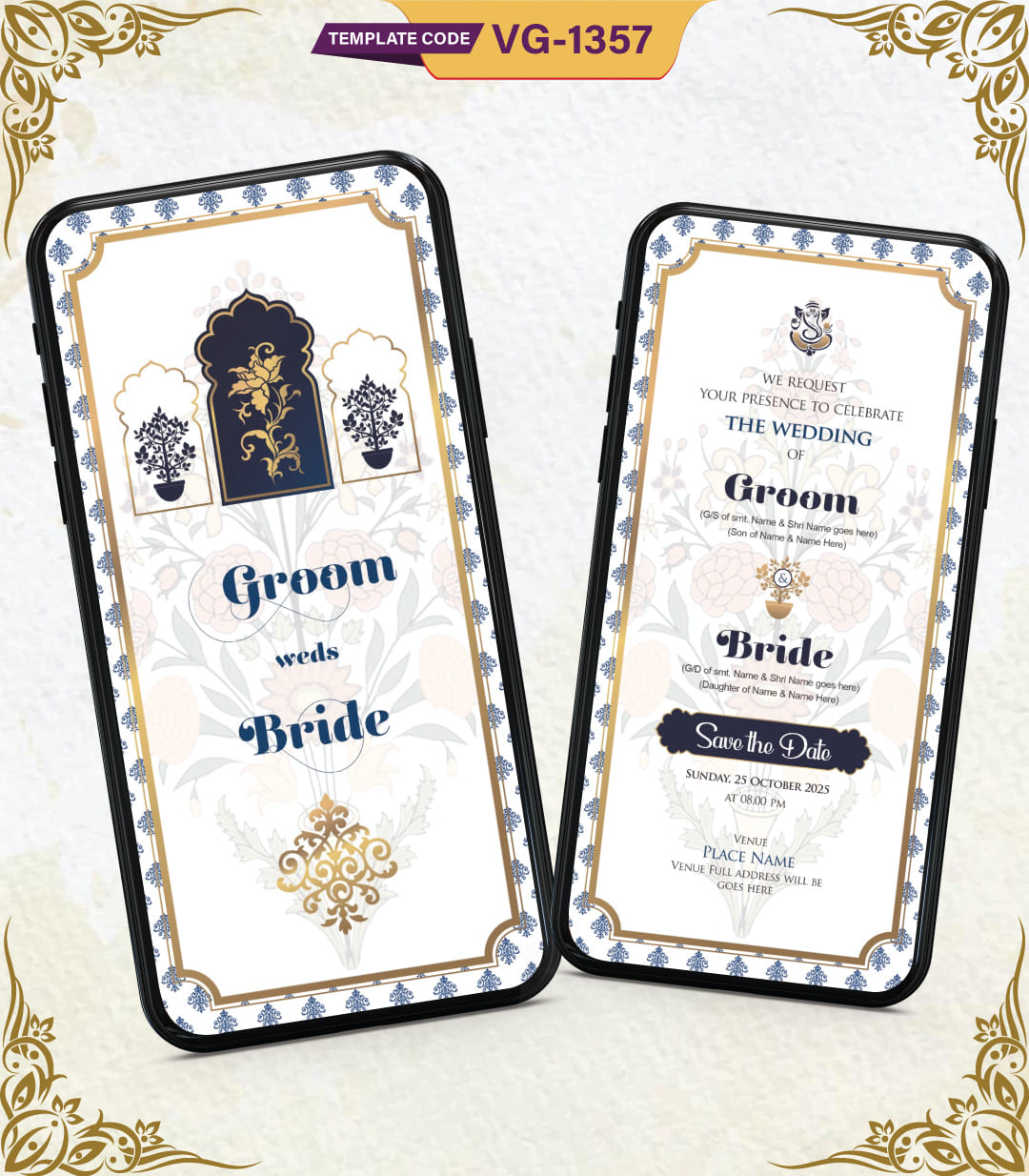 Luxury Wedding Invitation | VG-1357