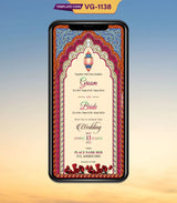 Mandala Theme Wedding Invitation Card 