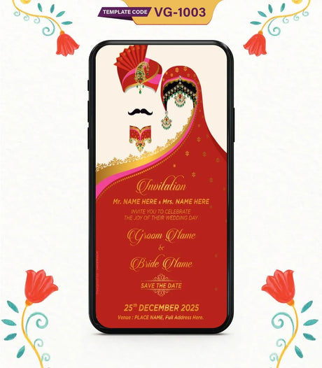 Marwari Wedding Invitation eCards | VG-1003