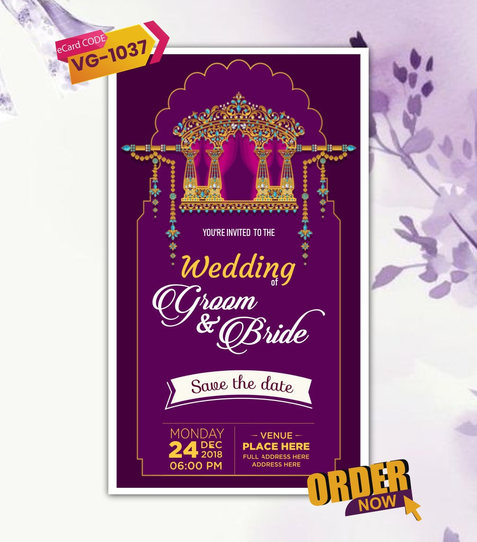 Marwari Theme Wedding Invitation eCard 