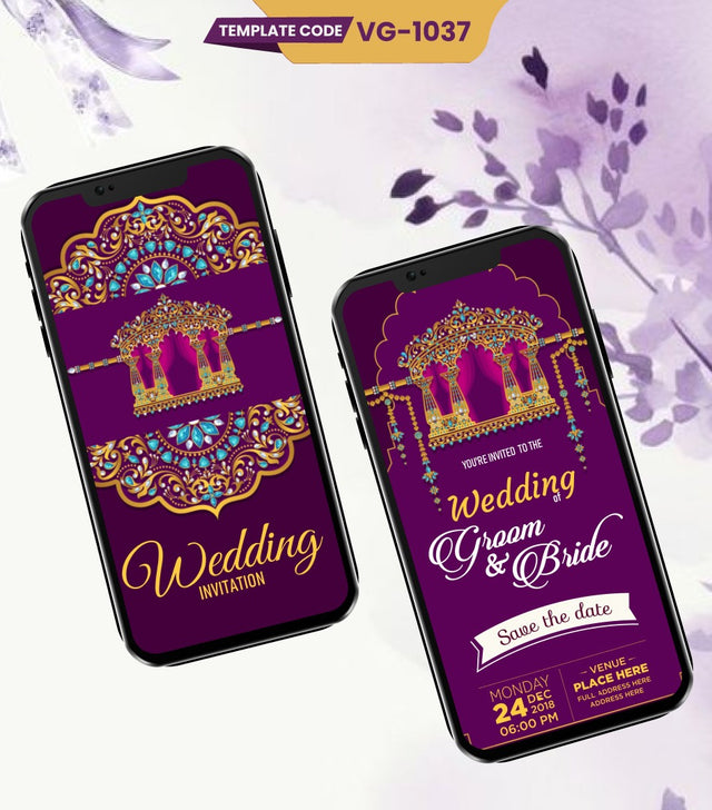 Marwari Theme Wedding Invitation eCard 