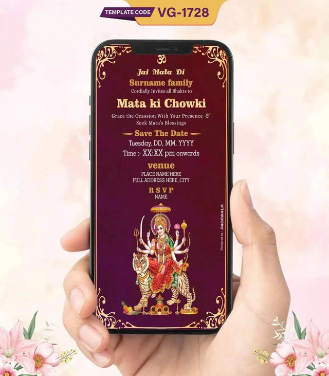 Mata Chowki Invitation 