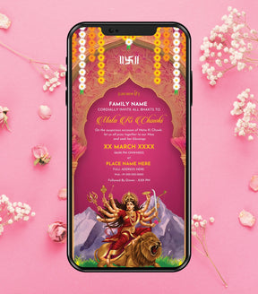 Mata Ki Chowki Invitation Card