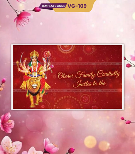 Mata Ki Chowki & 1st Birthday Invitation Video