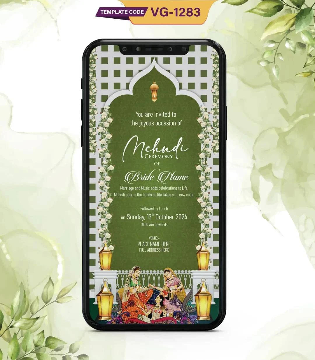 Mehndi Ceremony Invitation Templates 