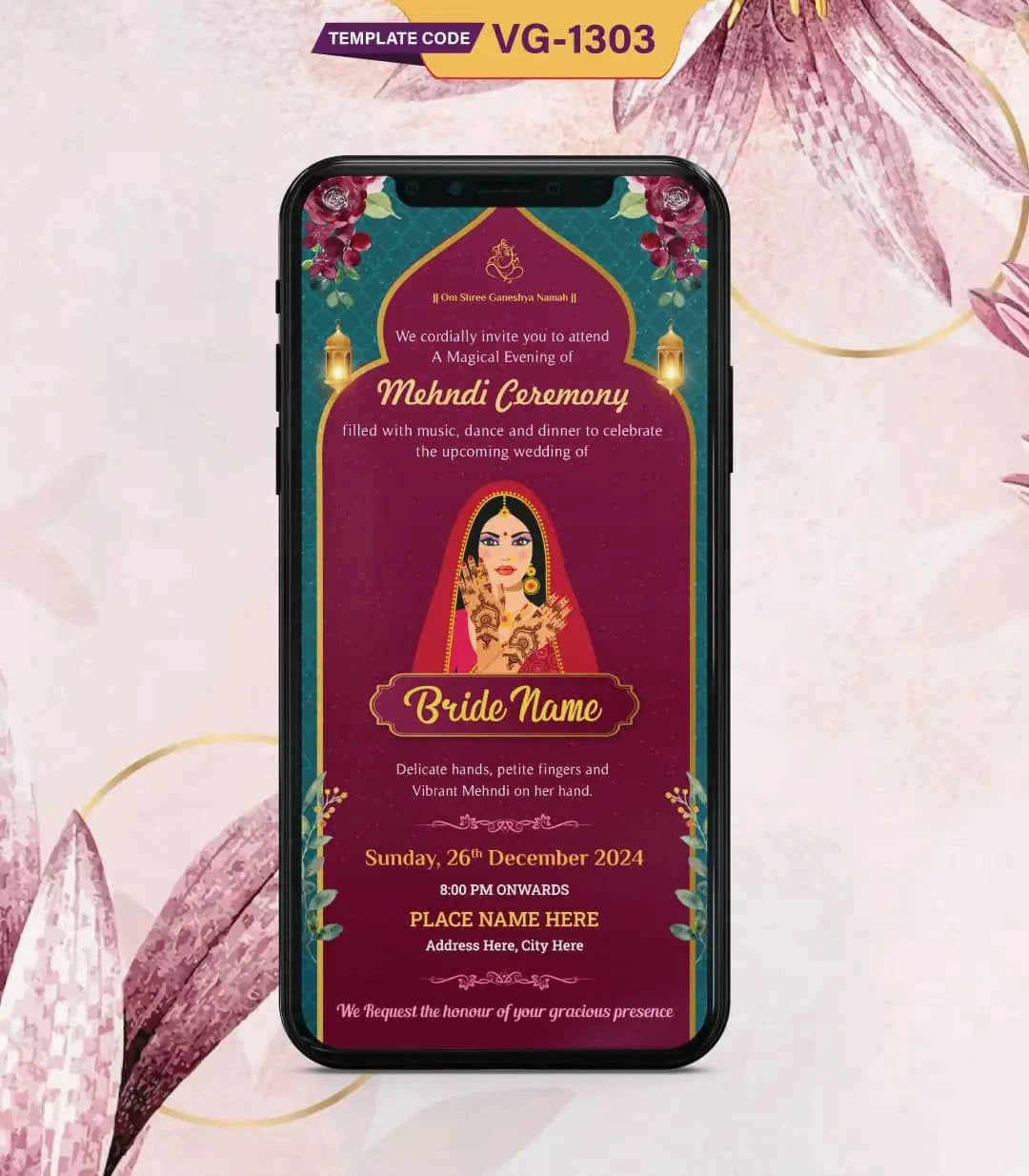 Mehndi Ceremony Invite