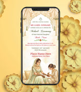Mehndi Ceremony Invitation Card for Bride