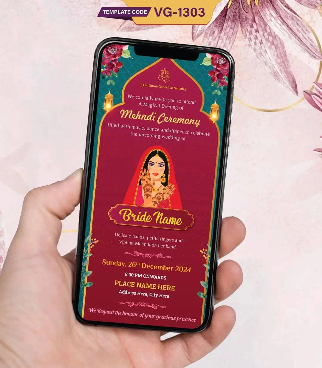 Mehndi Ceremony Invite