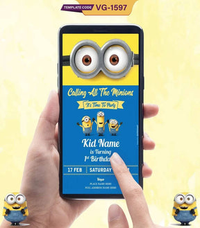 Minions Birthday Invitation Card
