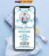 Modern Baby Shower Card Invitation