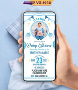 Modern Baby Shower Card Invitation