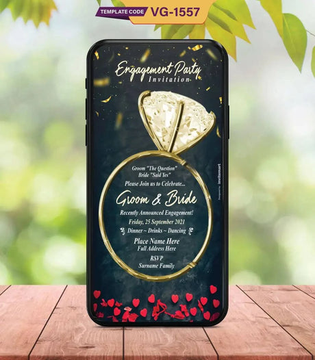 Modern Engagement Ceremony Invitation Card