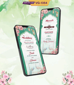 Modern Indian Wedding Invitation Card