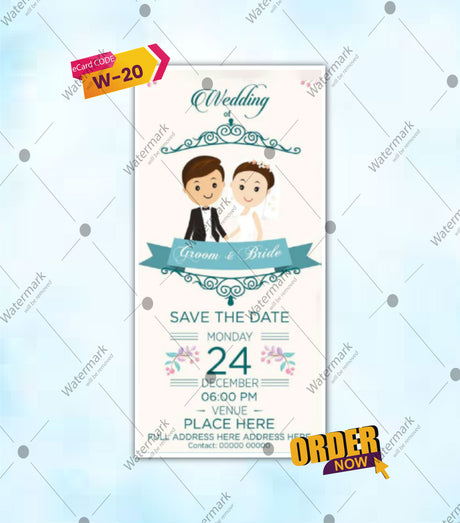 Modern Theme Wedding Invitation eCards 