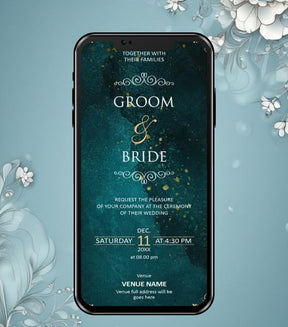 Modern Wedding Ceremony Invitation Card