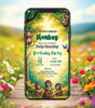 Monkey Theme Birthday Invitation Card