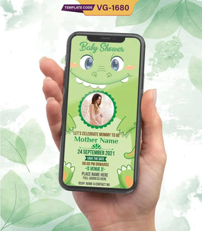 Monster Theme Baby Shower Card