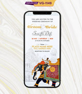 Mughal Elephant Theme Wedding Card