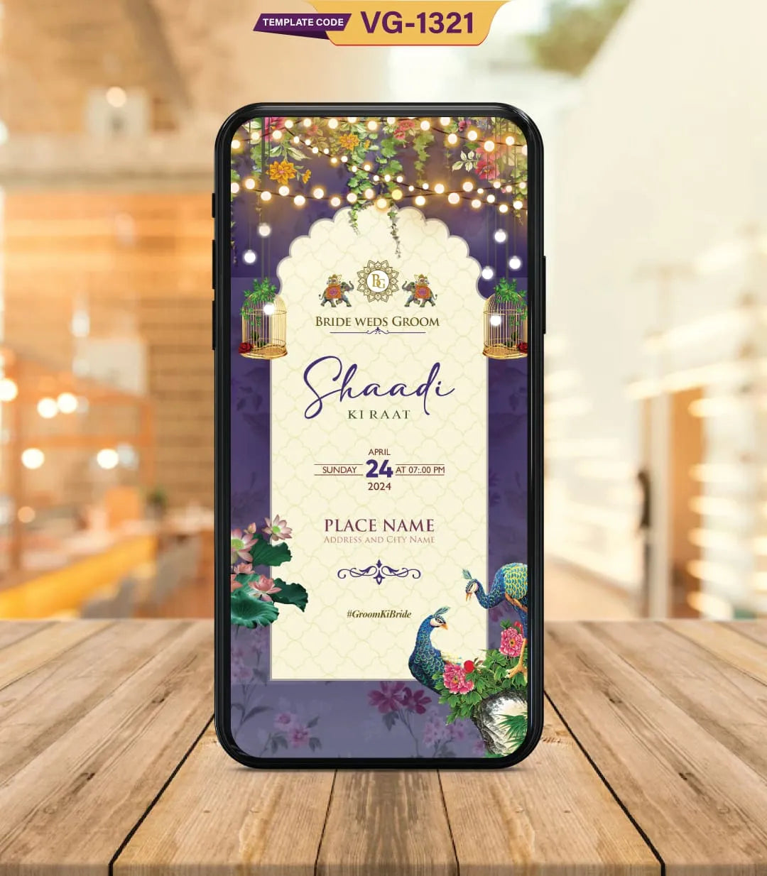 Multi Events Wedding Invitation PDF Cards | VG-1321