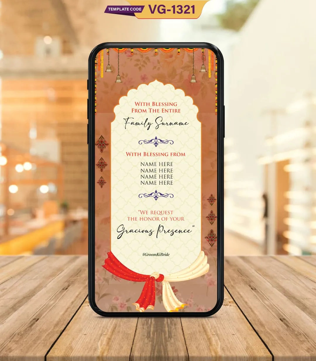 Multi Events Wedding Invitation PDF Cards | VG-1321