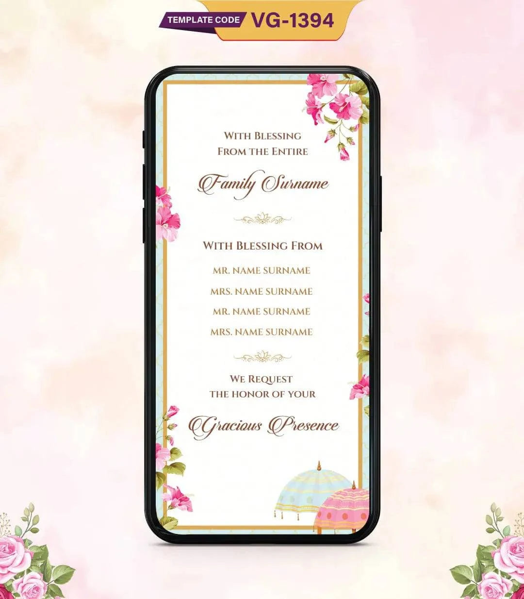 Multi Page Wedding Invitation PDF Card 