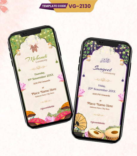 Multi Events Wedding Invite PDF