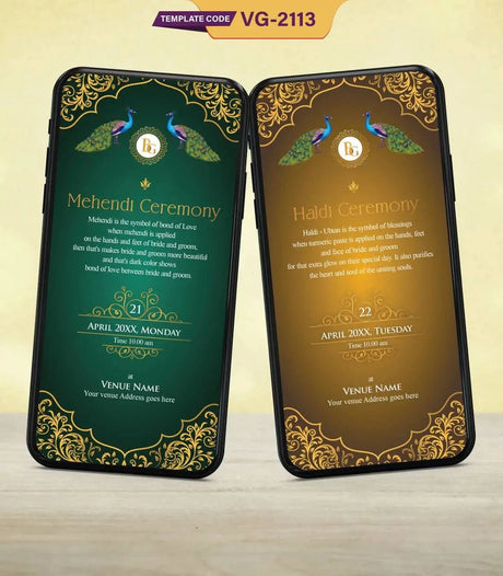 Multicolor Wedding Card 