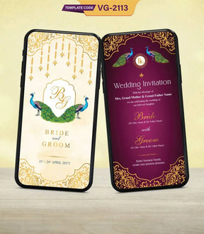 Multicolor Wedding Card 