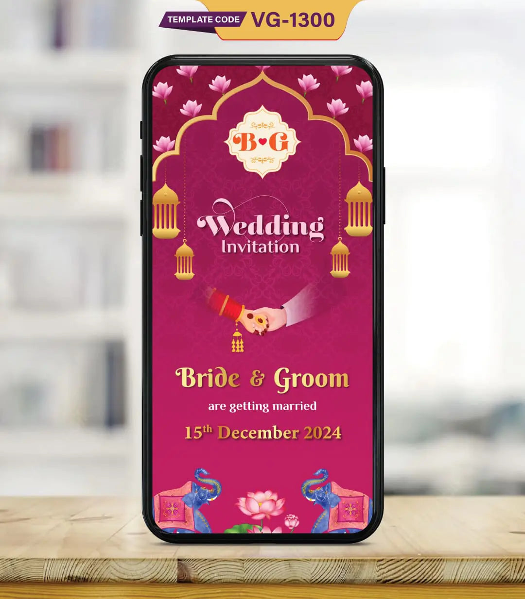 Multiple Event Wedding Invitation PDF Cards | VG-1300