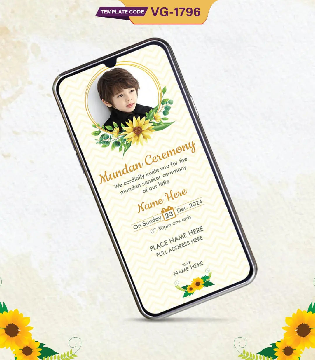 Mundan Ceremony Invitation Templates 