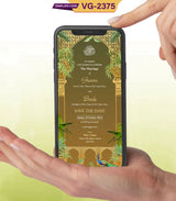 Muslim Wedding Card Online | VG-2375