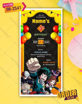 My Hero Academia Birthday Invitations