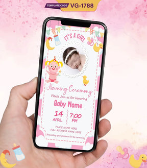 Naming Ceremony Invitation Card