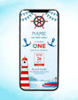 Nautical Sailor Birthday Party Invitation