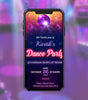 Neon Dance Party Invitation